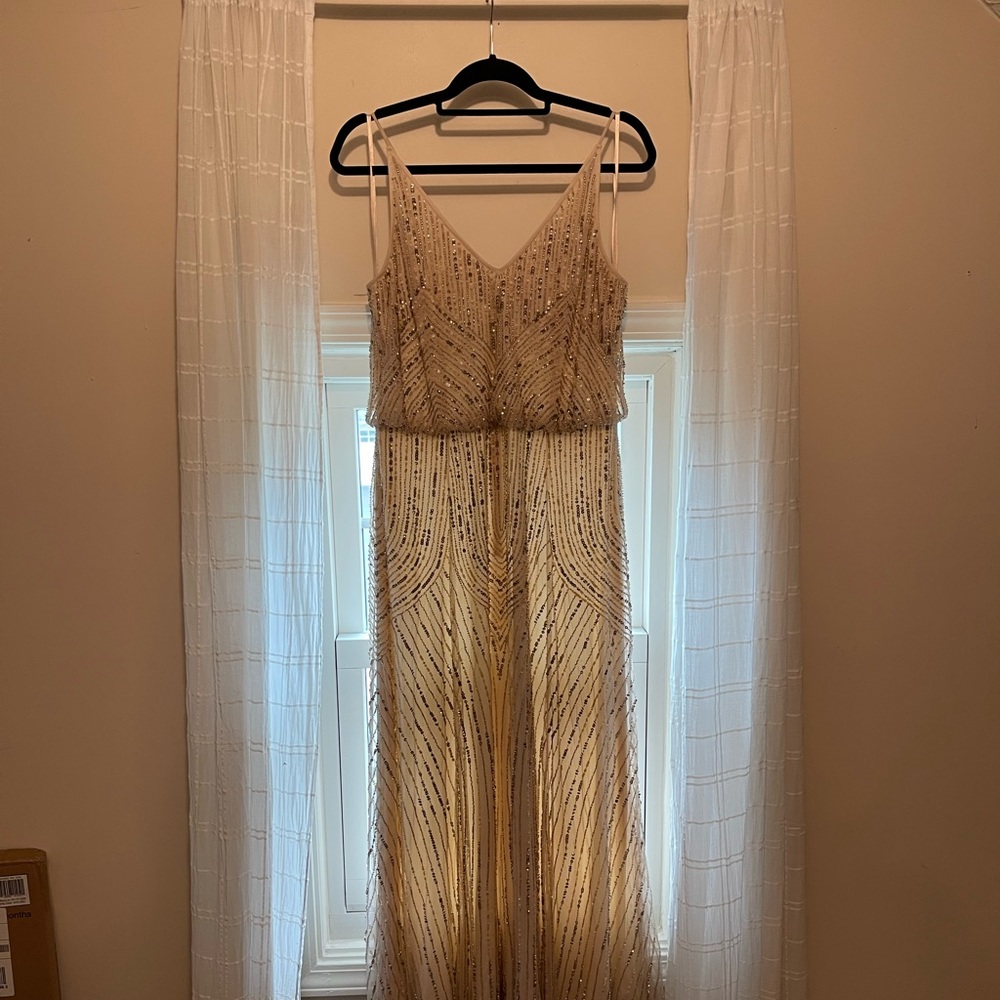 BHLDN by Anthropologie Beaded Bridesmaid dress. Size 14 - Picture 4 of 7